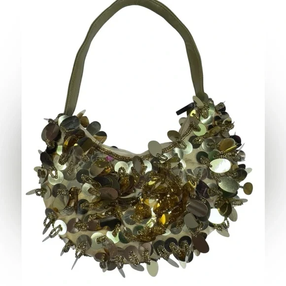 Bijoux terner Gold Sequin Women's Bag - Picture 8 of 9